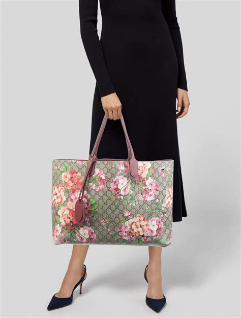 large gucci blooms tote|Gucci guccissima tote bag.